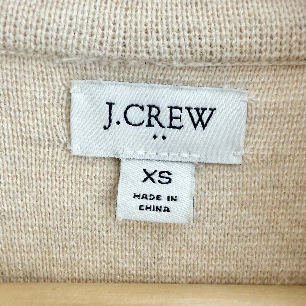J.Crew Women’s cream Long Sleeve Sweater Blazer Size XS P815 oversized - Picture 5 of 6